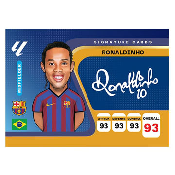 کارت فوتبالی کیمدی رونالدینیو 2024 - سری امضا شده 