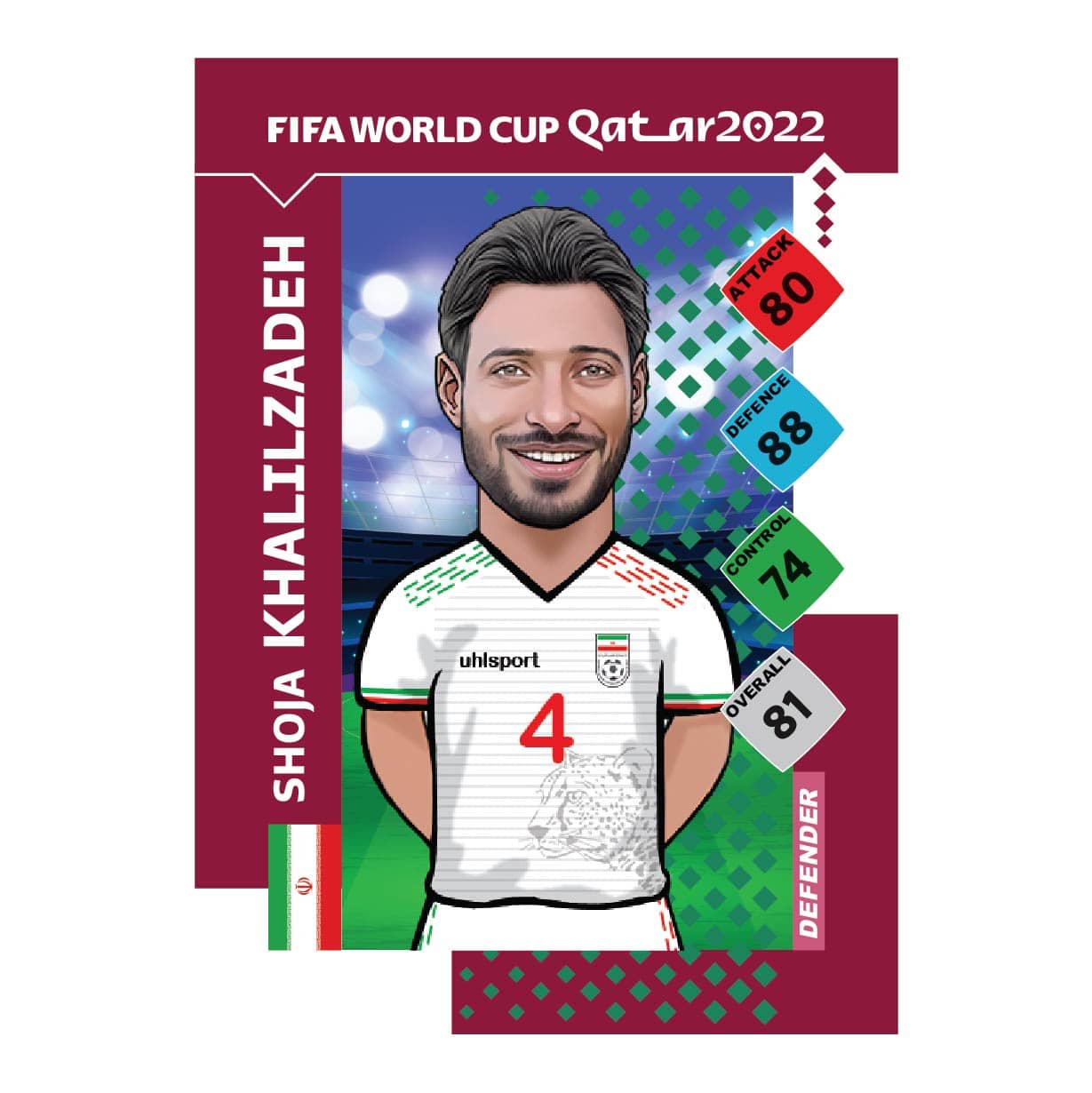 کارت سری World Cup2022 بازیکن Khalil Zadeh
