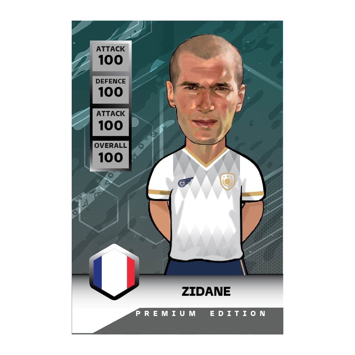 کارت فوتبالی کیمدی ۱۰۰ زیدان 2023 Zidane