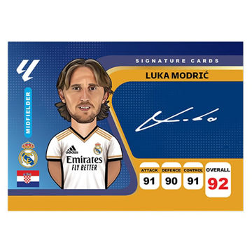 کارت فوتبالی کیمدی لوکا مودریچ 2024 - سری امضا شده 