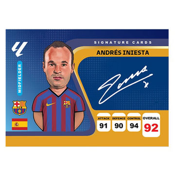 کارت فوتبالی کیمدی آندرس اینیستا 2024 - سری امضا شده 