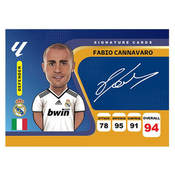 کارت فوتبالی کیمدی فابیو کاناوارو 2024 - سری امضا شده 