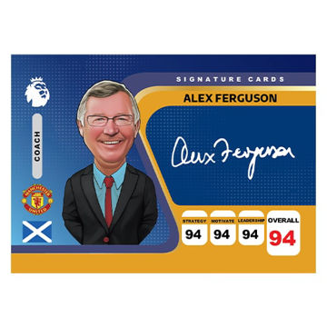 کارت فوتبال کیمدی الکس فرگوسن سری امضا شده - 2024