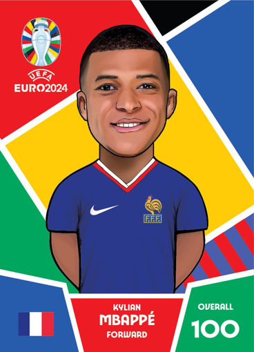 کارت فوتبالی کیمدی  کیلیان امباپه سری پریمیوم سری یورو - 2024